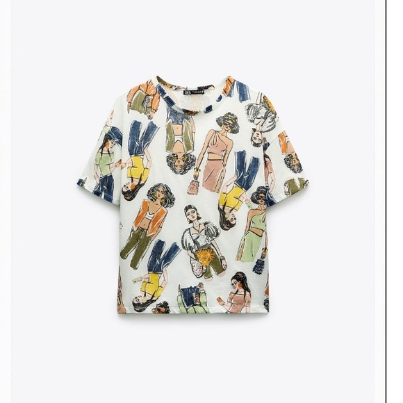 Zara printed tshirt - Picture 1 of 1
